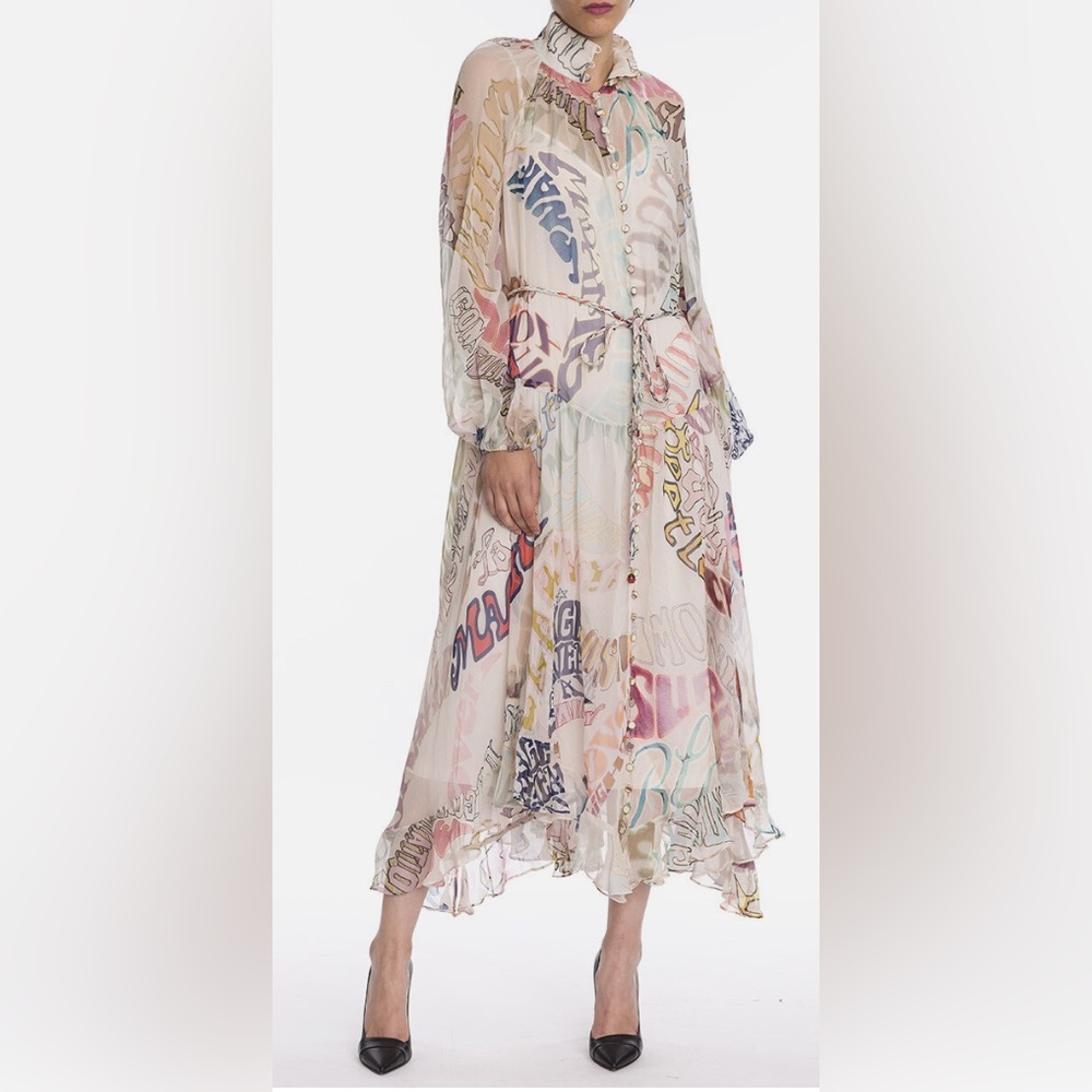Zimmermann Lady Beetle Midi Dress Size 0